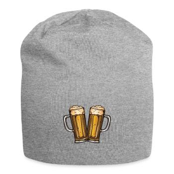 Bier Glas Prost Drinking - Jersey-Beanie - Grau meliert - Vorne