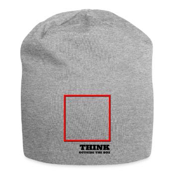 Think outside of the box - Jersey Beanie - heather grey - Front