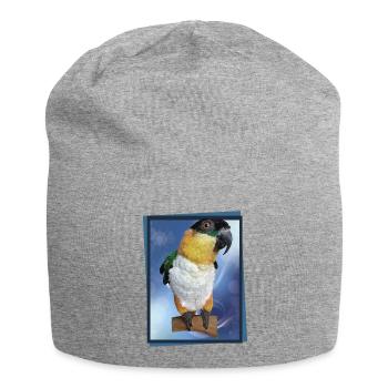 Der Schwarzkopf-Caique - Jersey-Beanie - Grau meliert - Vorne