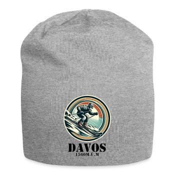 Davos - Jersey-Beanie - Grau meliert - Vorne