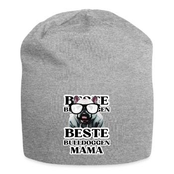 BESTE BULLDOGGEN Mama Hund BULLDOGGE Hunde - Jersey-Beanie - Grau meliert - Vorne