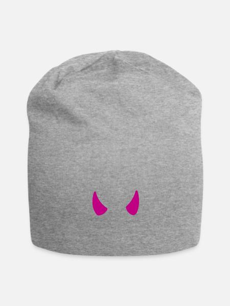Hörner - Jersey-Beanie - Grau meliert
