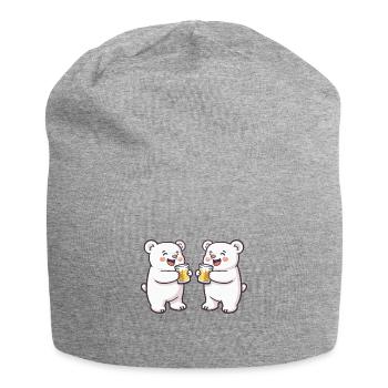 Polar Bear Beer Funny Booze - Jersey Beanie - heather grey - Front