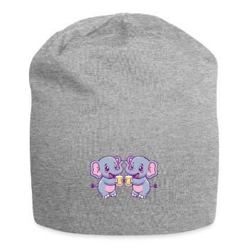 Elephant Comic Beer Funny Booze - Jersey Beanie - heather grey - Front