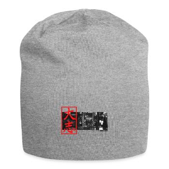 Japanese Aesthetic Vaporwave Art Retro - Jersey Beanie - heather grey - Front