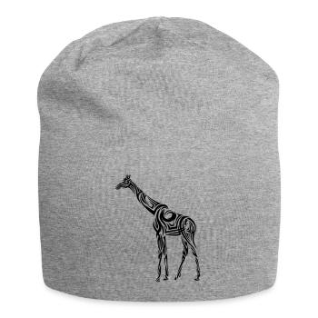 Giraffe Tribal Tattoo - Jersey-Beanie - Grau meliert - Vorne