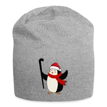 Hockey-xmas Christmas Motif Penguin Field Hockey - Jersey Beanie - heather grey - Front