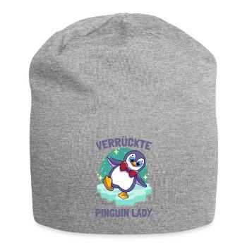 Pinguine Verrückte Pinguin Lady Süßer Pinguin - Jersey-Beanie - Grau meliert - Vorne