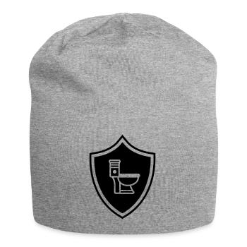 Armoiries des toilettes WC - Bonnet en jersey - gris chiné - Devant