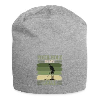 Golf Geschenk Witz Golfspieler Golfer - Jersey-Beanie - Grau meliert - Vorne
