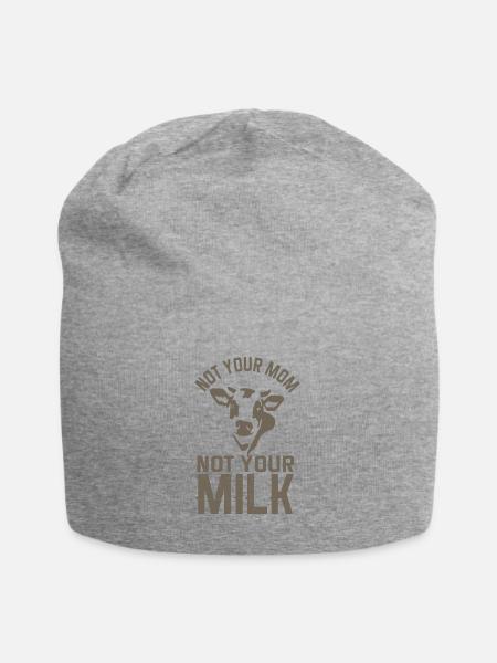 Vegan Fleischlos Tierlieb & Veganer - Jersey-Beanie - Grau meliert
