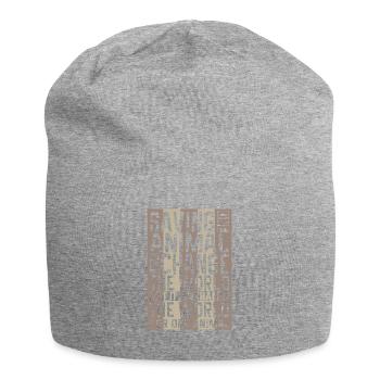 Vegan Fleischlos Tierlieb & Veganer - Jersey-Beanie - Grau meliert - Vorne