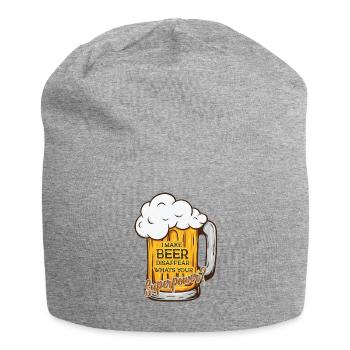 Feiern Bier Party Spruch I Biertrinken - Jersey-Beanie - Grau meliert - Vorne