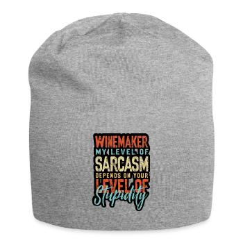 Winzer Wein Spruch für Weinliebhaber - Jersey-Beanie - Grau meliert - Vorne