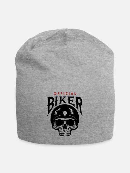 Skeleton Biker - Bonnet en jersey - gris chiné
