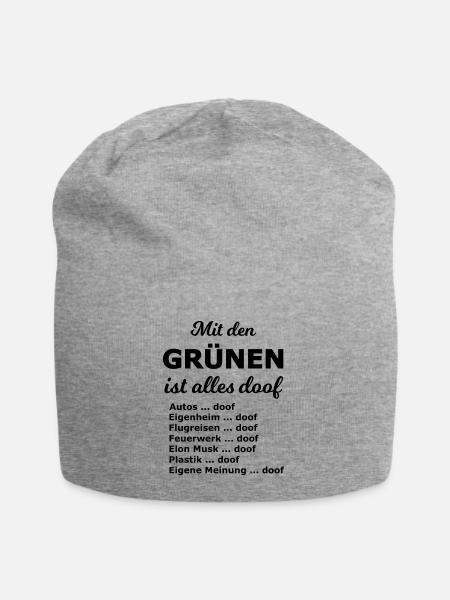 Sprüche zu den Wahlen - Jersey-Beanie - Grau meliert