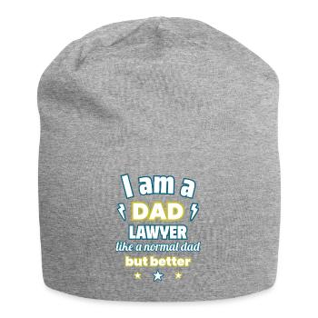 I'm a dad lawyer, like a normal dad - Jersey Beanie - heather grey - Front