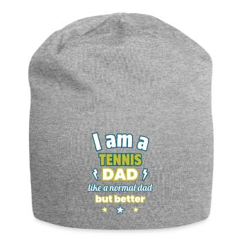 Papa TENNISMAN,Cadeau de fête des pères,Tennis - Bonnet en jersey - gris chiné - Devant