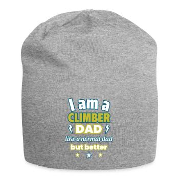 Papa CLIMBER, Cadeau de fête des pères,Escalade,Sports - Bonnet en jersey - gris chiné - Devant