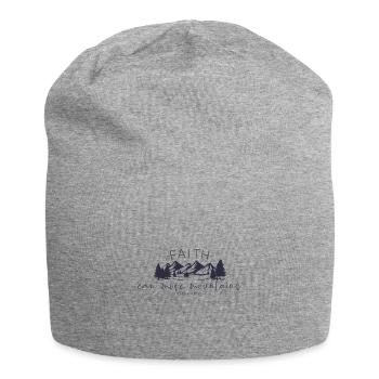 Faith can move Mountains, Christian gift. - Jersey Beanie - heather grey - Front