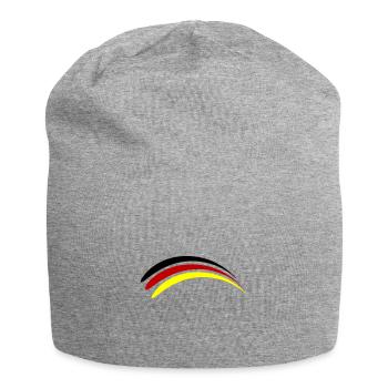 Deutschland Fahne - Jersey-Beanie - Grau meliert - Vorne