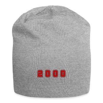 2000 year number - Jersey Beanie - heather grey - Front