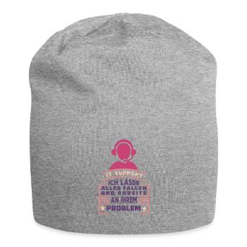 Umriss Eines Call-Center-Mitarbeiter - Jersey-Beanie - Grau meliert - Vorne