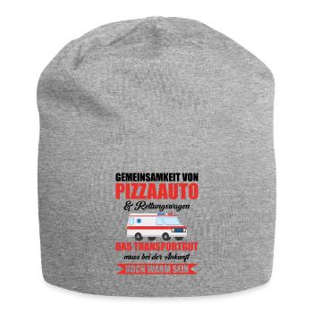 Pizzaauto rettungswagen Geschenk Arzt Medizin - Jersey-Beanie - Grau meliert - Vorne