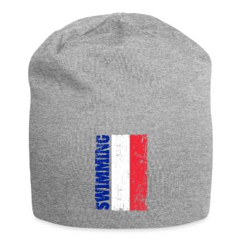Swimming swimmer flag flag France France - Jersey Beanie - heather grey - Front