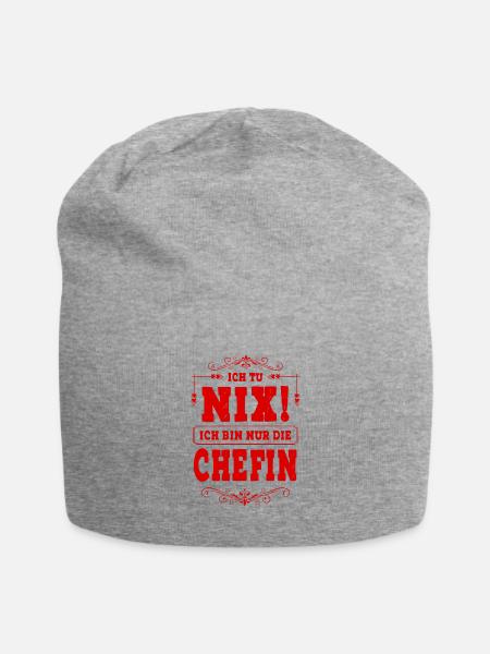 Weltbeste Chefin - Jersey-Beanie - Grau meliert