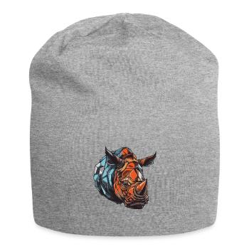 Nashorn Kopf - Jersey-Beanie - Grau meliert - Vorne