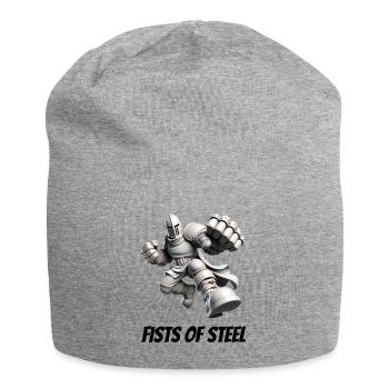 Fäuste aus Stahl - Jersey-Beanie - Grau meliert - Vorne