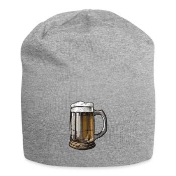 Beer Booze Malt Symbol - Jersey Beanie - heather grey - Front