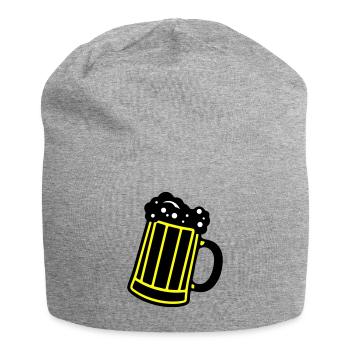 Bierkrug Bier Symbol Prost - Jersey-Beanie - Grau meliert - Vorne