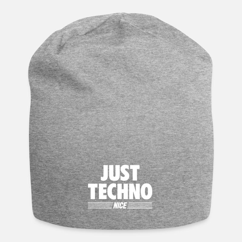Nur Techno - Jersey-Beanie - Grau meliert