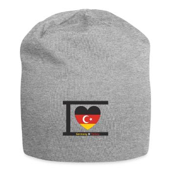I Love Germany Turkey Home - Jersey-Beanie - Grau meliert - Vorne