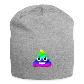 Kackhaufen Emoji Rainbow - Jersey Beanie - heather grey - Front