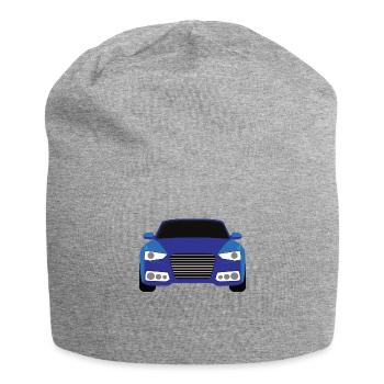 Conception graphique de voiture bleue - Bonnet en jersey - gris chiné - Devant