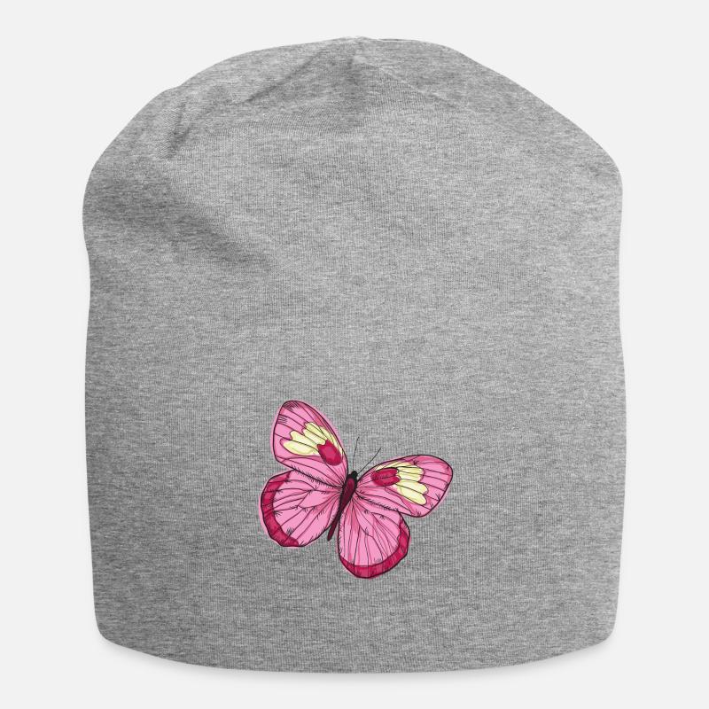 Papillon papillon - Bonnet en jersey - gris chiné