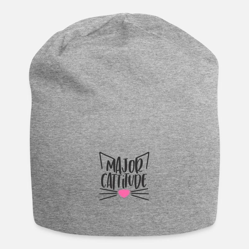 Katze Geschenk Idee - Jersey-Beanie - Grau meliert