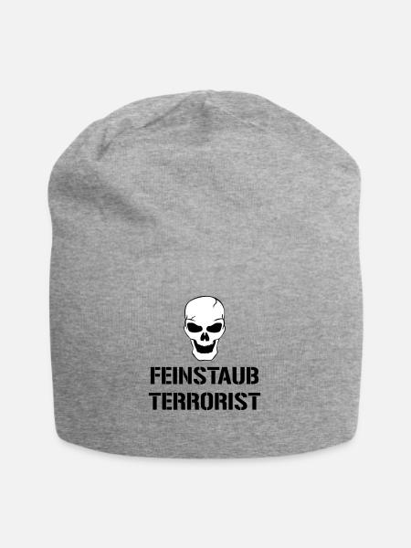 Feinstaub Terrorist - Jersey-Beanie - Grau meliert