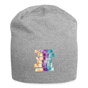 dreamcatcher feathers schän animal feather colorful - Jersey Beanie - heather grey - Front