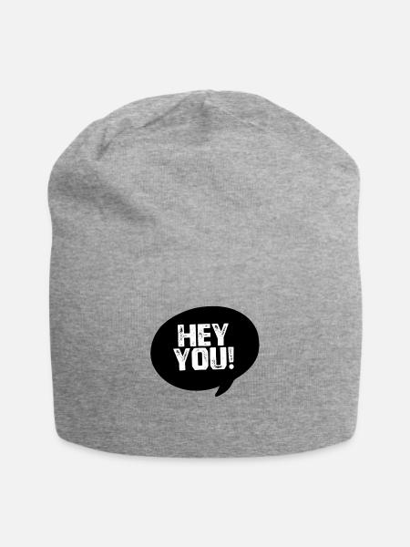 Hey du Dunkle - Jersey-Beanie - Grau meliert
