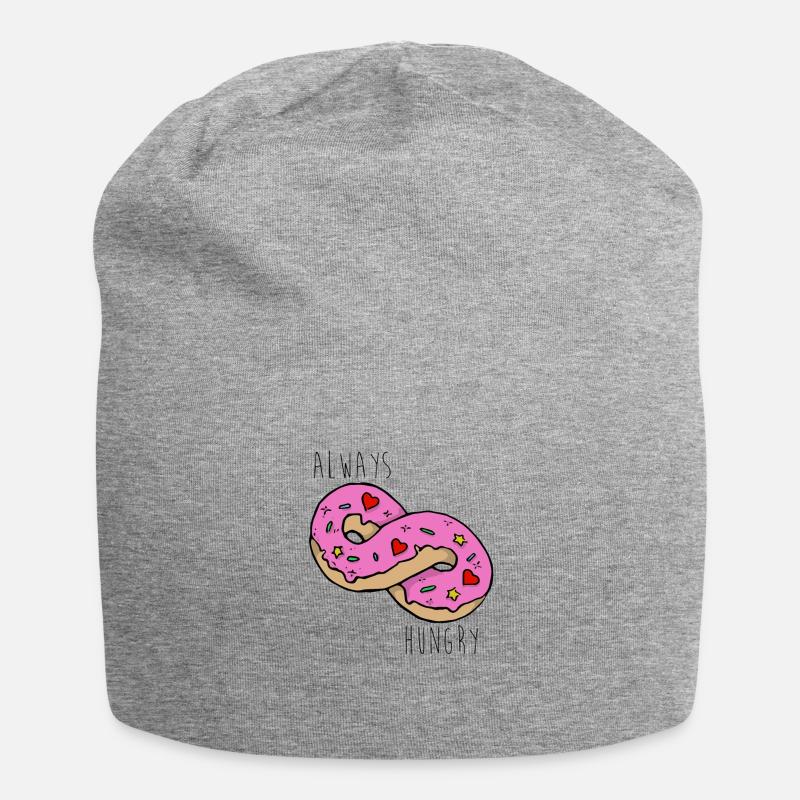 Always Hungry - Donut - Jersey-Beanie - Grau meliert