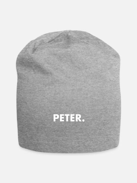 Peter - Jersey-Beanie - Grau meliert