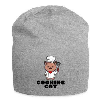 Chat de cuisine - Bonnet en jersey - gris chiné - Devant