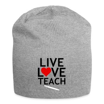 Lehrerin - Jersey-Beanie - Grau meliert - Vorne