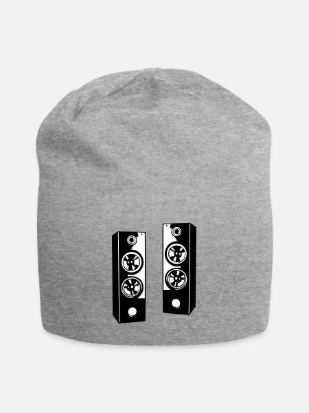 Haut-parleurs, système audio musical - Bonnet en jersey - gris chiné