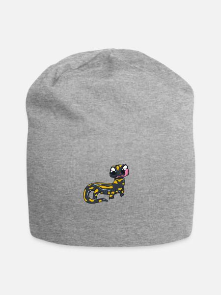 Kawaii Feuersalamander - Jersey-Beanie - Grau meliert