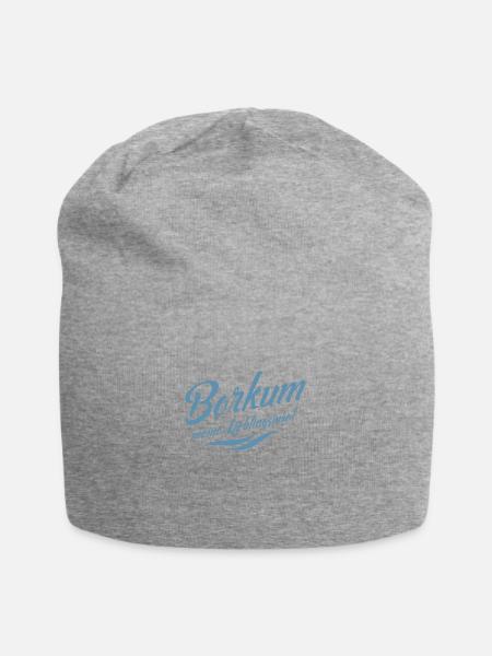 Meine Lieblingsinsel Borkum - Jersey-Beanie - Grau meliert